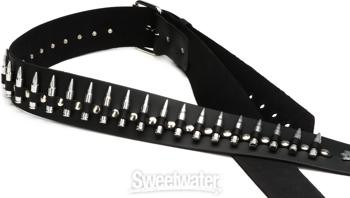 Levy's PM28-2B Genuine Leather Guitar Strap - Black