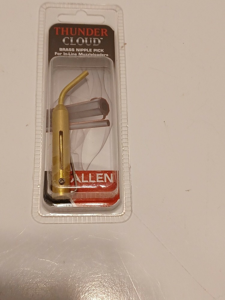 Thunder Cloud Brass Nipple Pick By Allen For In-line Muzzleloaders