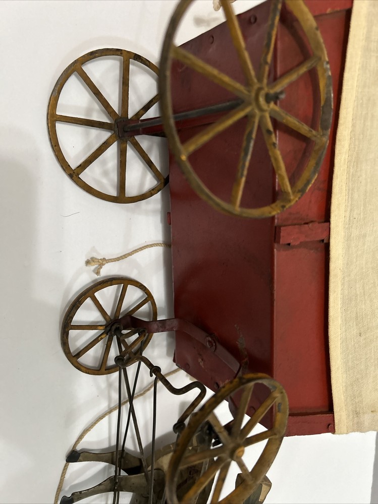 GIBBS GYPSY WAGON PULL TOY HORSE DRAWN COVERED WAGON