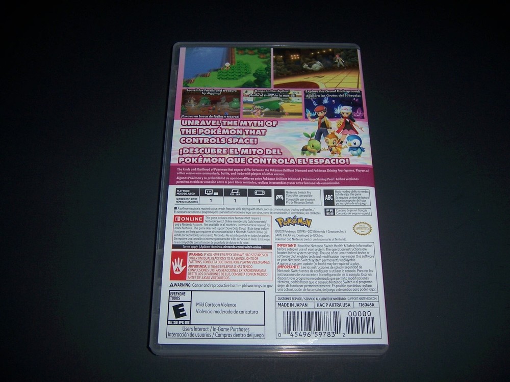 Authentic Replacement Case ONLY - POKEMON SHINING PEARL Nintendo Switch Box