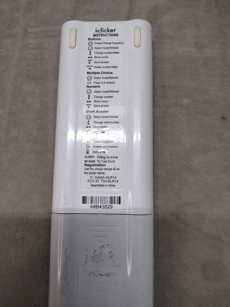 iClicker 2 Classroom Response Student Remote