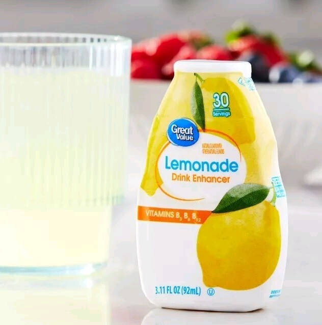3 Pack Great Value Lemonade Liquid Drink Enhancer B Vitamins - 90 Servings