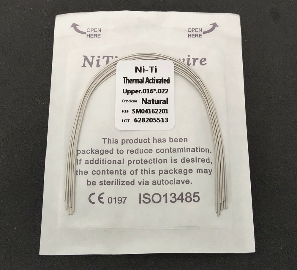 10Pcs Orthodontic Thermal Activated Niti Arch Wire Rectangular Arcs Nature Form