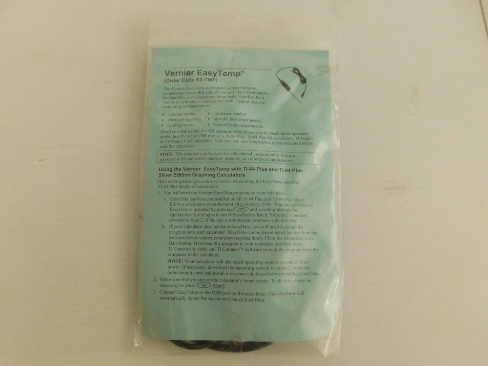 VERNIER EASYTEMP EZ-TMP TEMPERATURE SENSOR (GSW96)