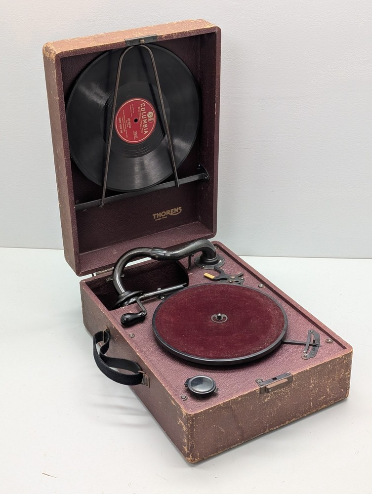 Thorens Acoustic Portable Gramophone record player c1939