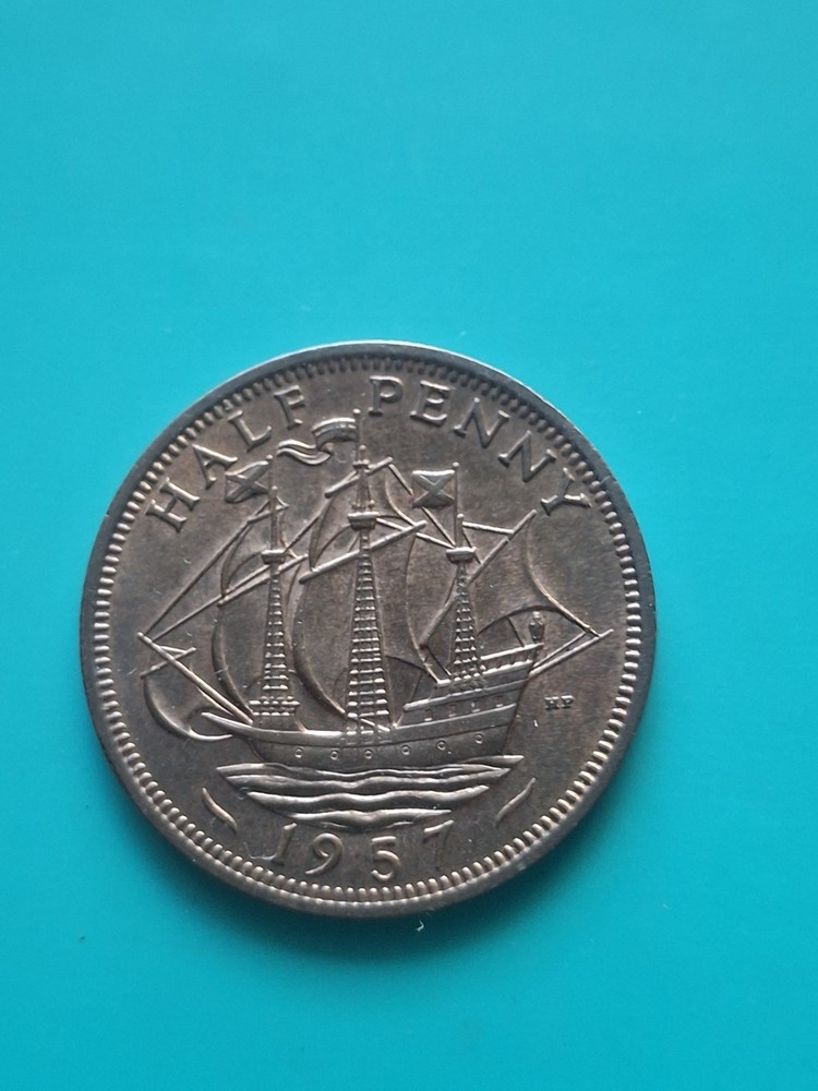 ***AU*** Great Britian 1957 Half Penny