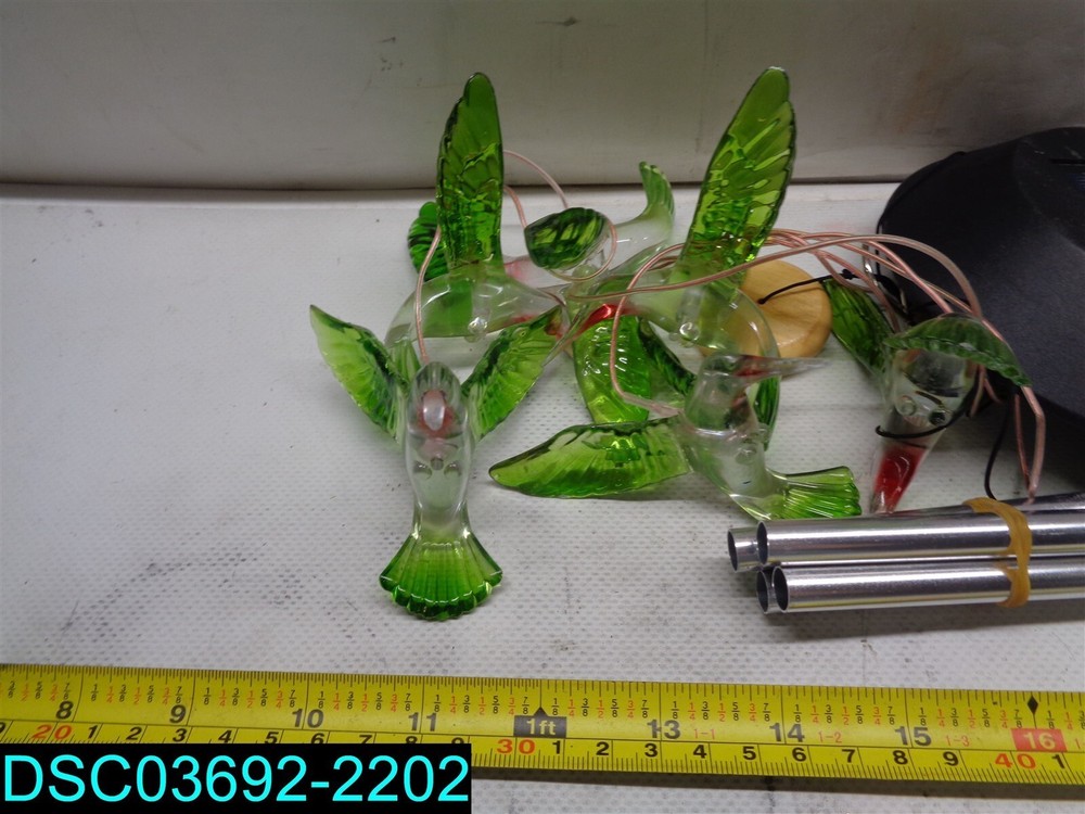 Solar Changing Color Hummingbird Wind Chime