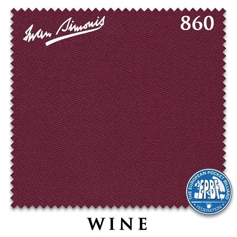 7' Simonis 860 Pool Table Cloth - Wine - AUTHORIZED DEALER