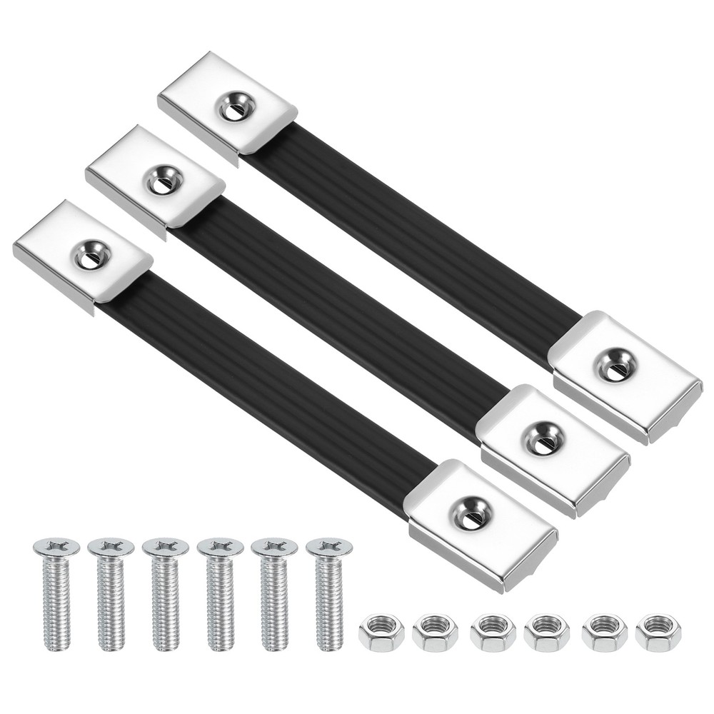3 Pieces 8 Inches Speaker Cabinet Strap Handles, Pull for Speaker Case, Silver