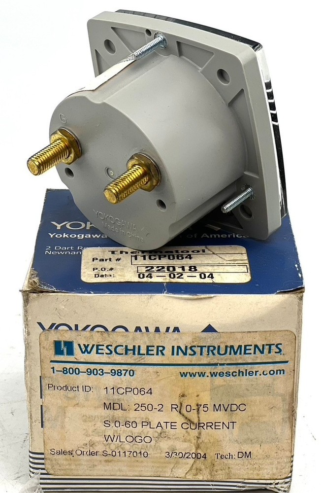 Yokogawa Panel Meter 0-60 Plate Current Thermatool 11CP064 —NEW