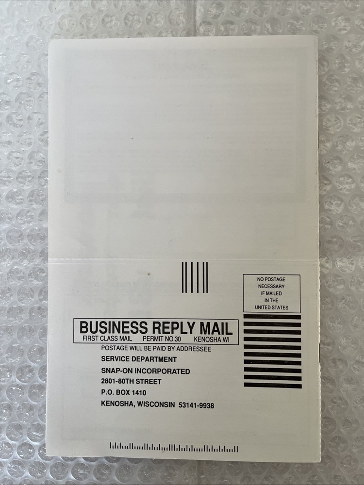 Snap On CDR4850 Cordless Drill MANUAL ONLY