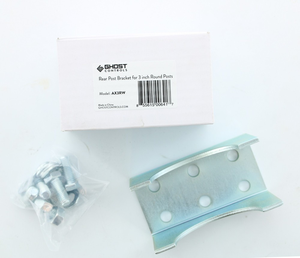 Ghost Gate Controls 3" Rear Post Bracket AX3RW for 3 Inch Round Posts