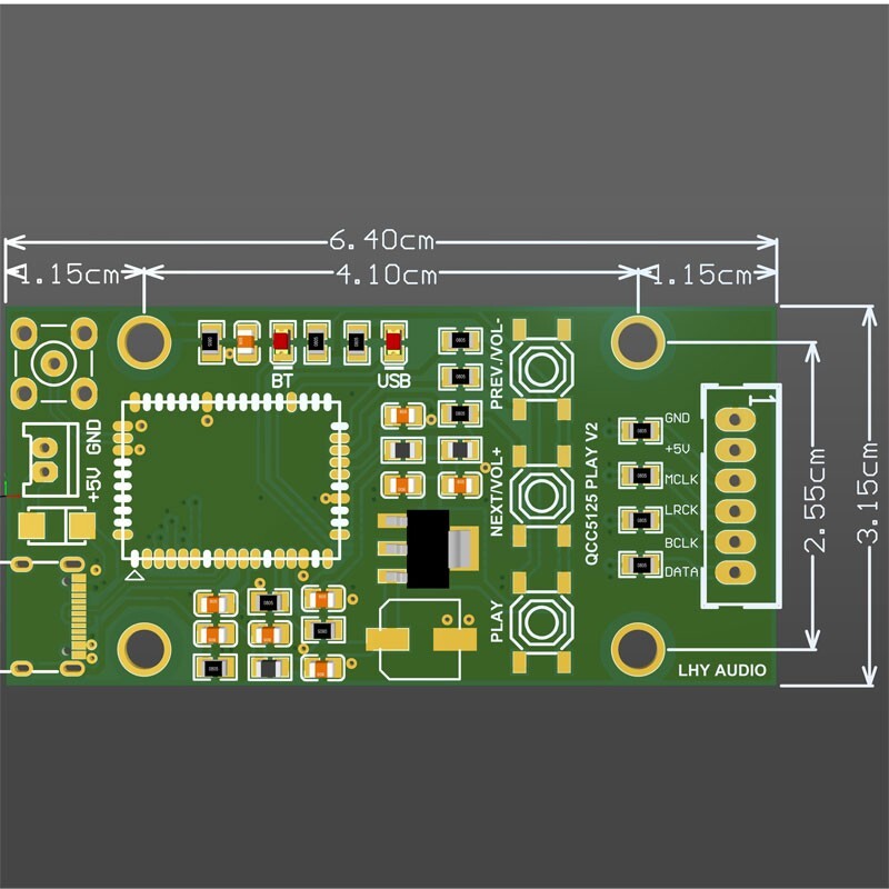 Bluetooth USB Type-C Input High Performance Bluetooth Adapter Board
