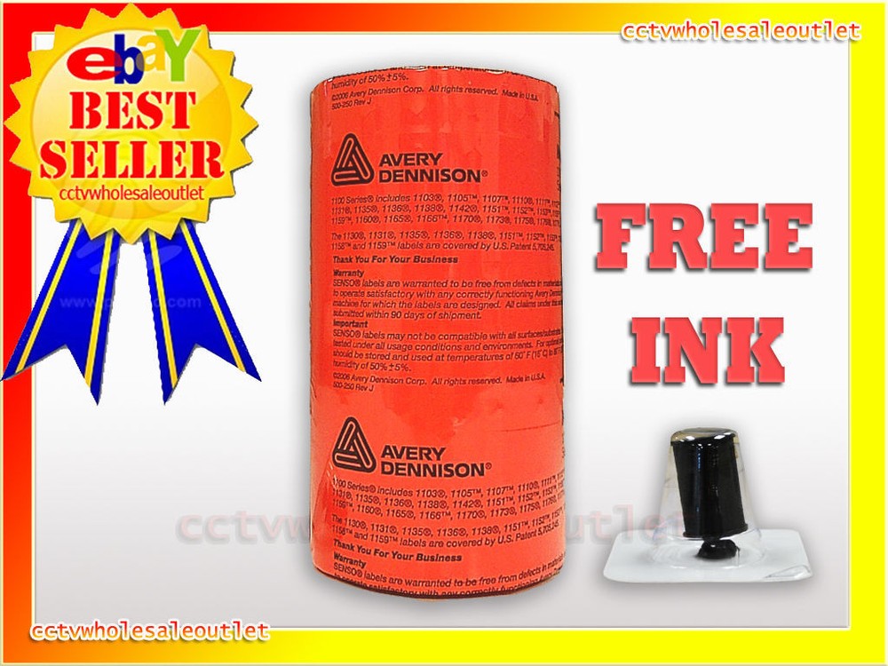 iGenuine Monarch 1110 Fluorescent Red Labels 16 Rolls