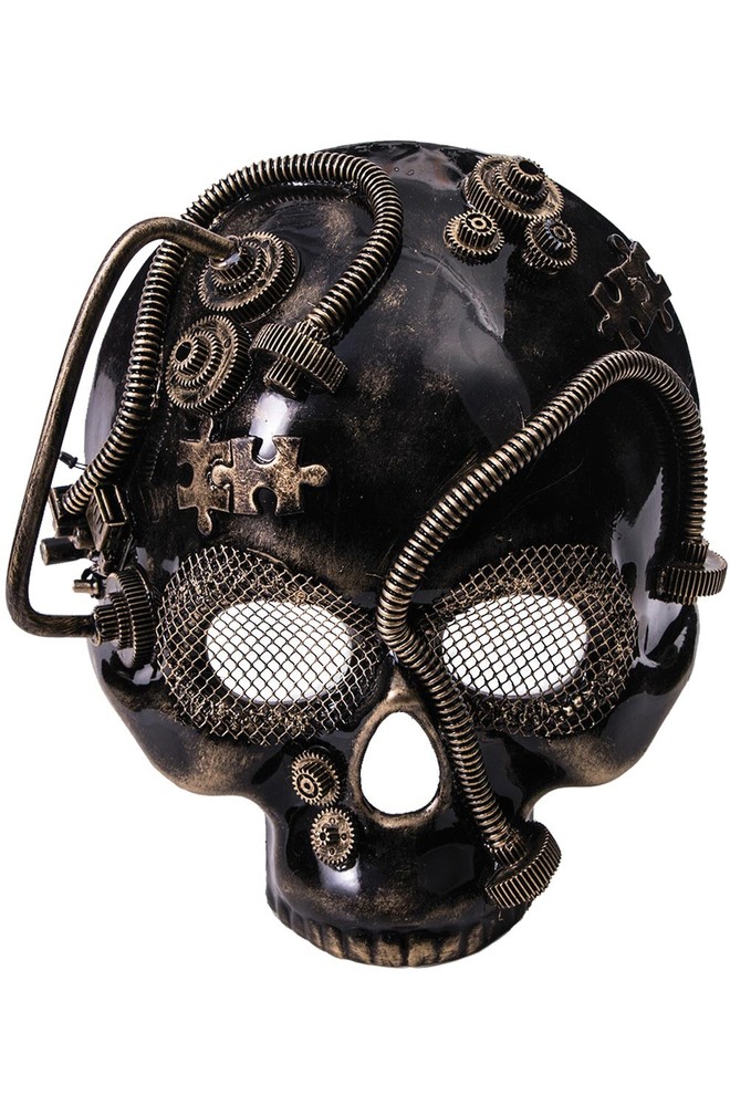 Industrial Skeleton Masquerade Mask (Gold)