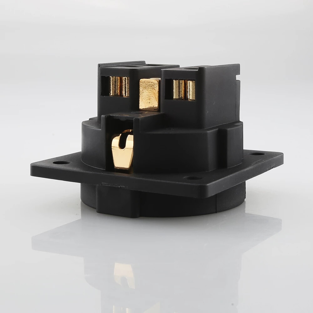 Gold Plated EU Electrical Socket Type F - German Schuko Panel Mount EU Socket