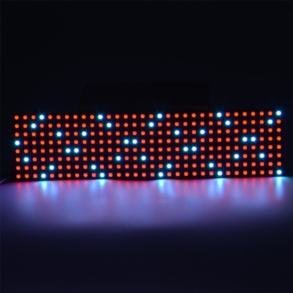 8x32 LED Matrix 256 Pixels WS2812B Digital Flexible LED Panel Individually Ad...