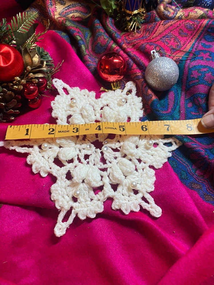 Handmade crochet snowflake
