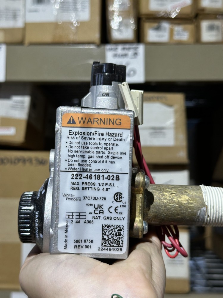 265-46181-02C | 222-46181-01B | Bradford White Gas Valve, NG