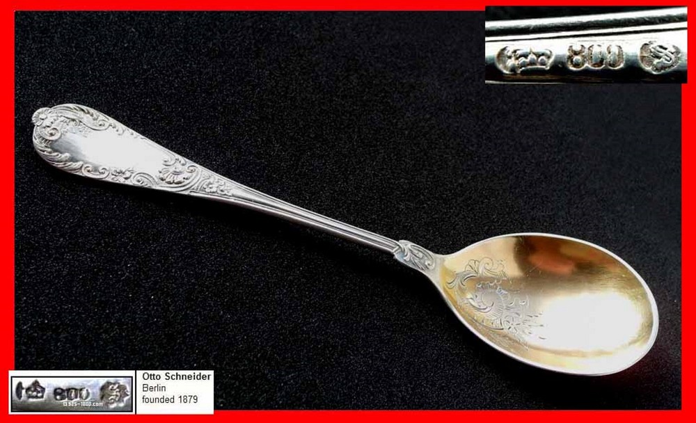 Rococo Serving Spoon, Otto Schneider, 800 Silver E191