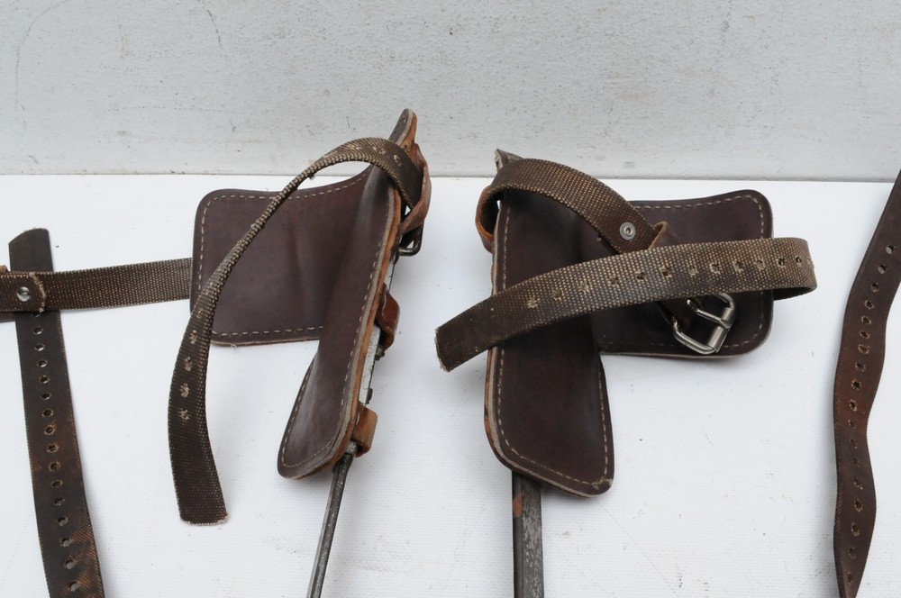 Vintage Bell System Buckingham Lineman Pole Tree Climbing Spikes