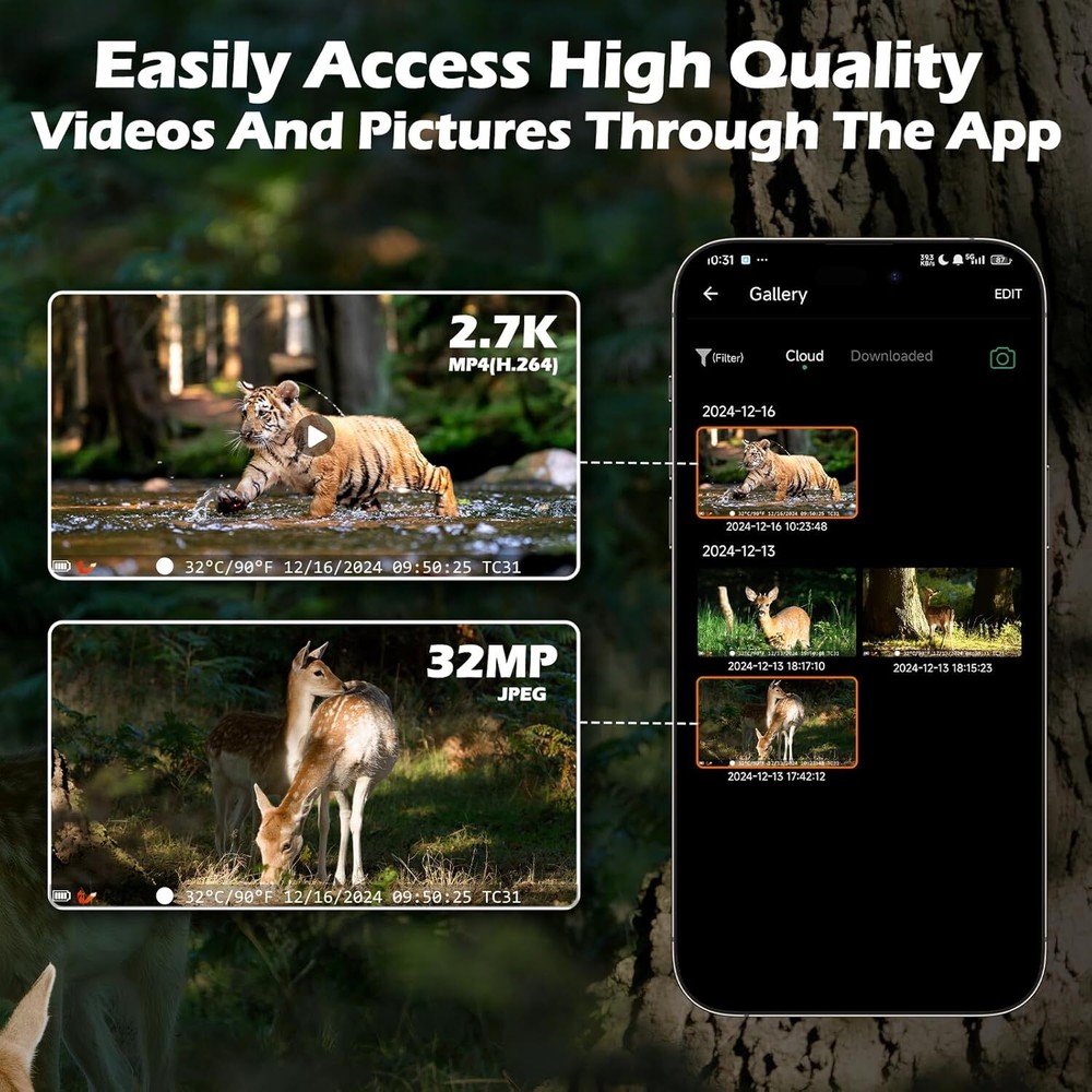 4G LTE Cellular Trail Camera + 64Gb SD Hunting Game Security Camera 0.1s Trigger