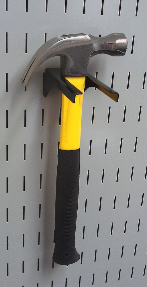 Black Metal Pegboard Hook For Tool Board 11/4in Handle 4in Deep 35lbs Capacity