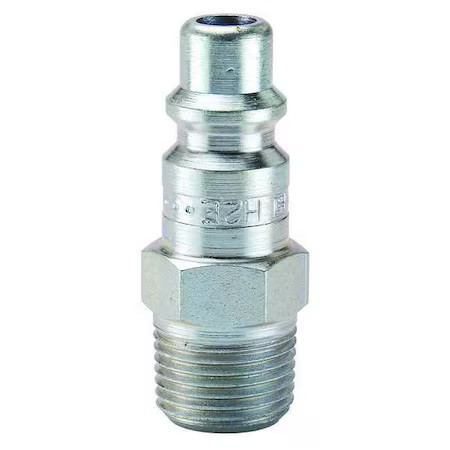 Parker H2e Coupler Plug, Steel, Mnpt, 3/8 In. Pipe