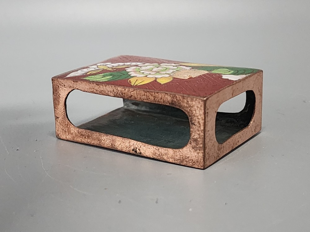 Cloissone on Copper Matchbox Holder
