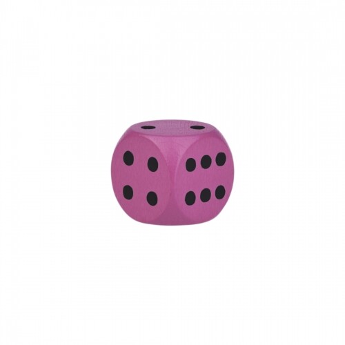 Eye Cube - 30Mm - Wood - Pink