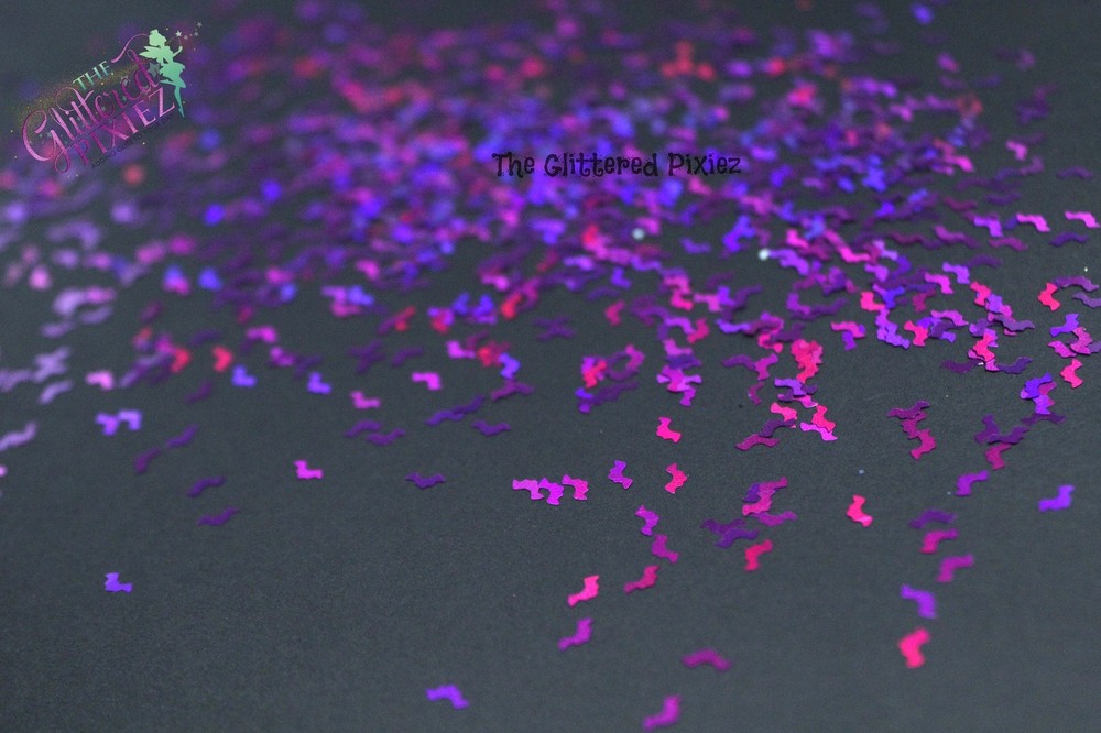 GRAPE NERDZ small BAT shaped Glitter- Pixie Shapes-