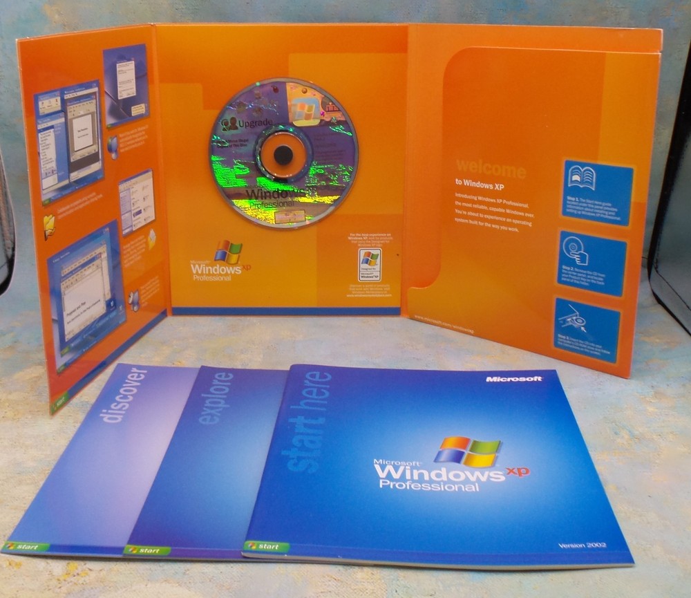 Microsoft Windows XP Professional (2002 Version, Complete Retail Package, W Key