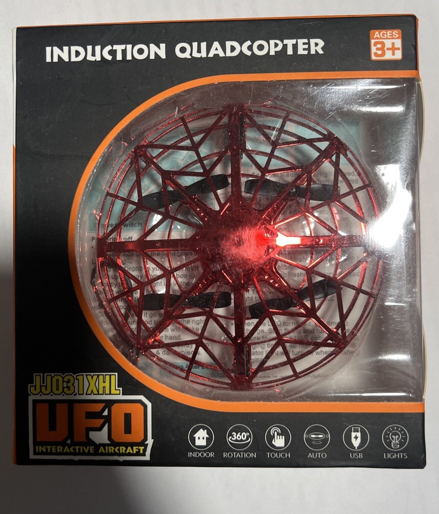 UFO Interactive Aircraft Hand-controlled gravity toy - Red - *NEW*
