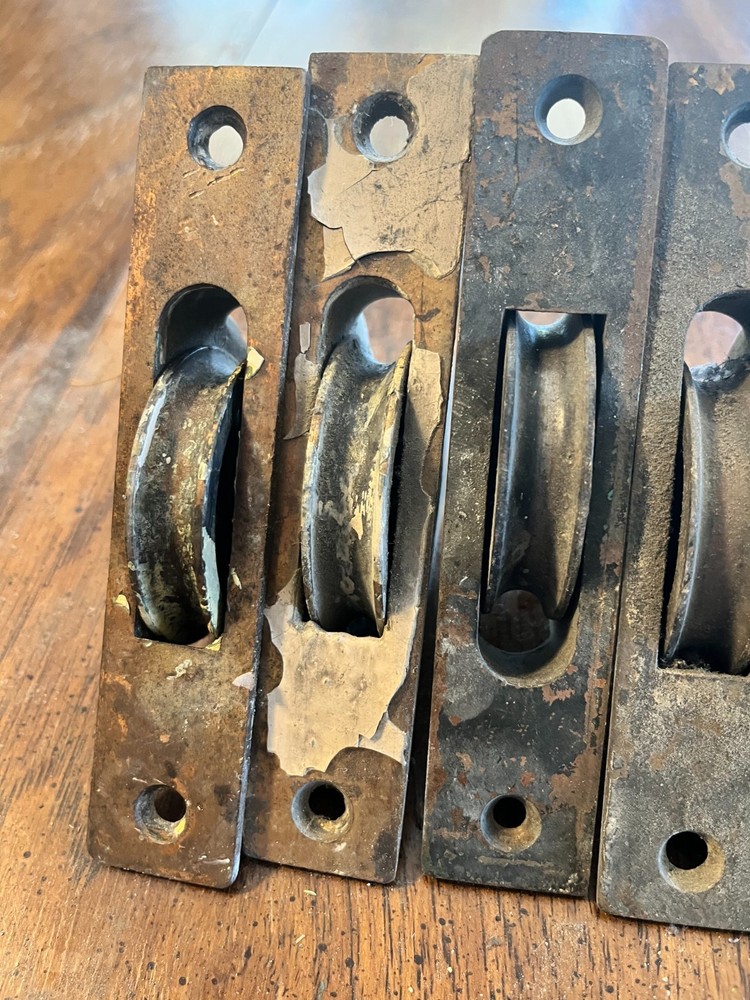 Window sash pulley-solid brass, quantity 13