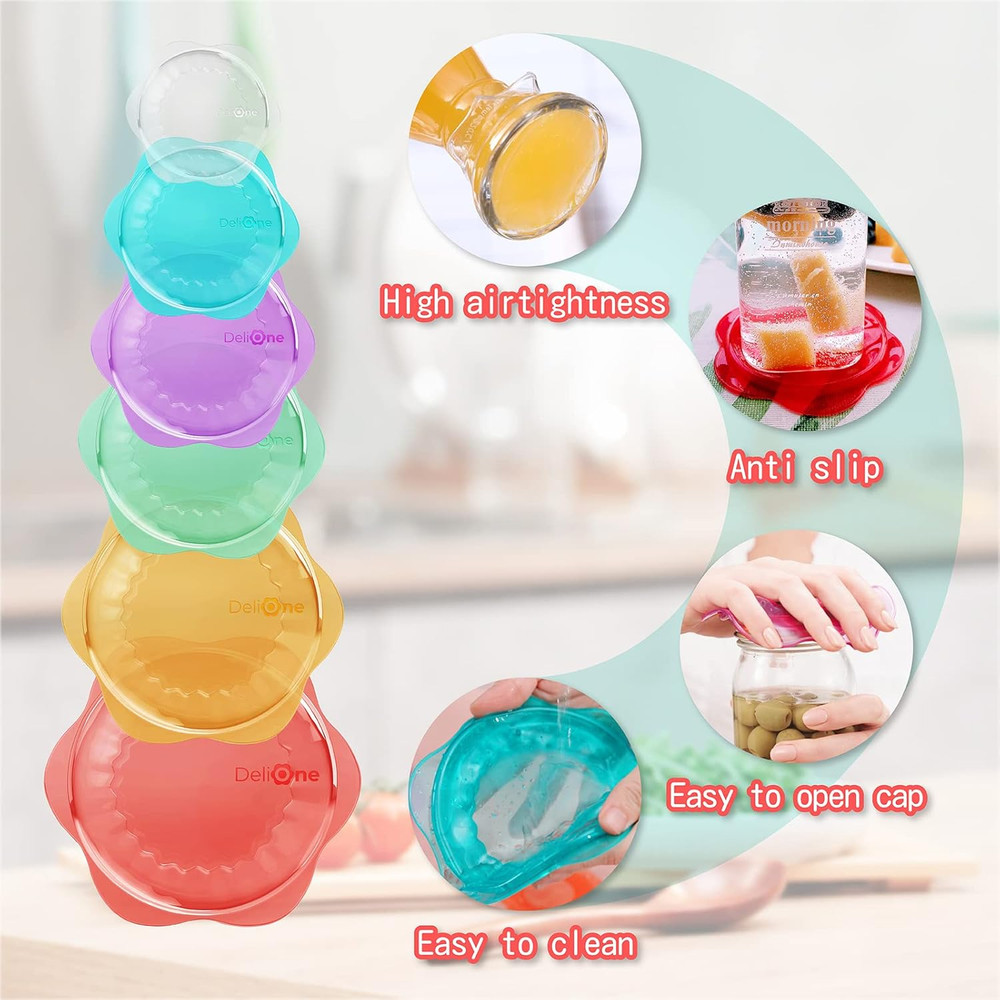 Silicone Stretch Lids for Kitchen Food Storage – Durable, Reusable + Expandable