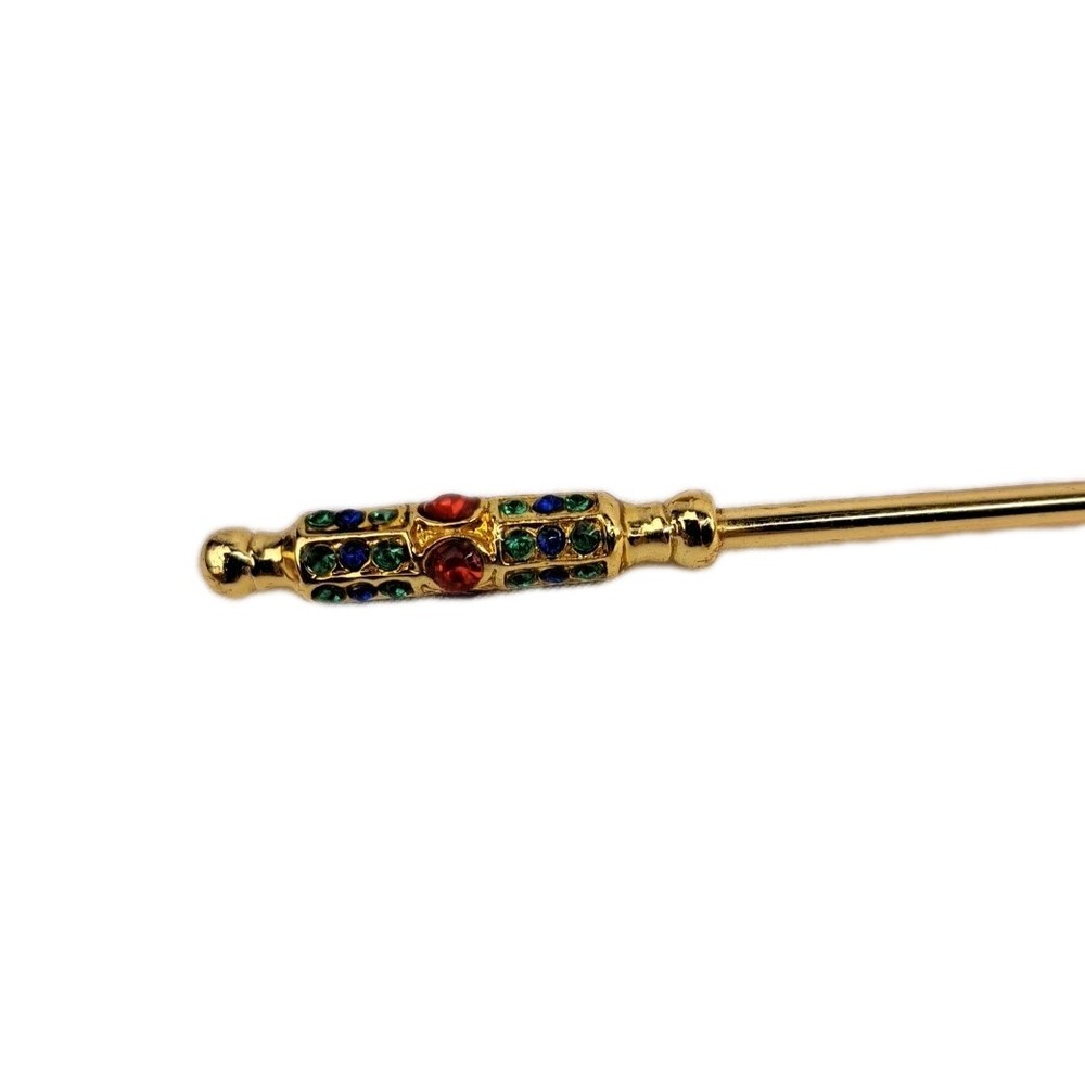 Gold Tone Candle Snuffer Bell Design Long Handle Candle Accessory