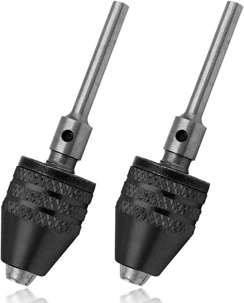 2Pcs Mini Keyless 3 Jaw Drill Quick Change Chucks Adapter Mini Keyless Chuck Col