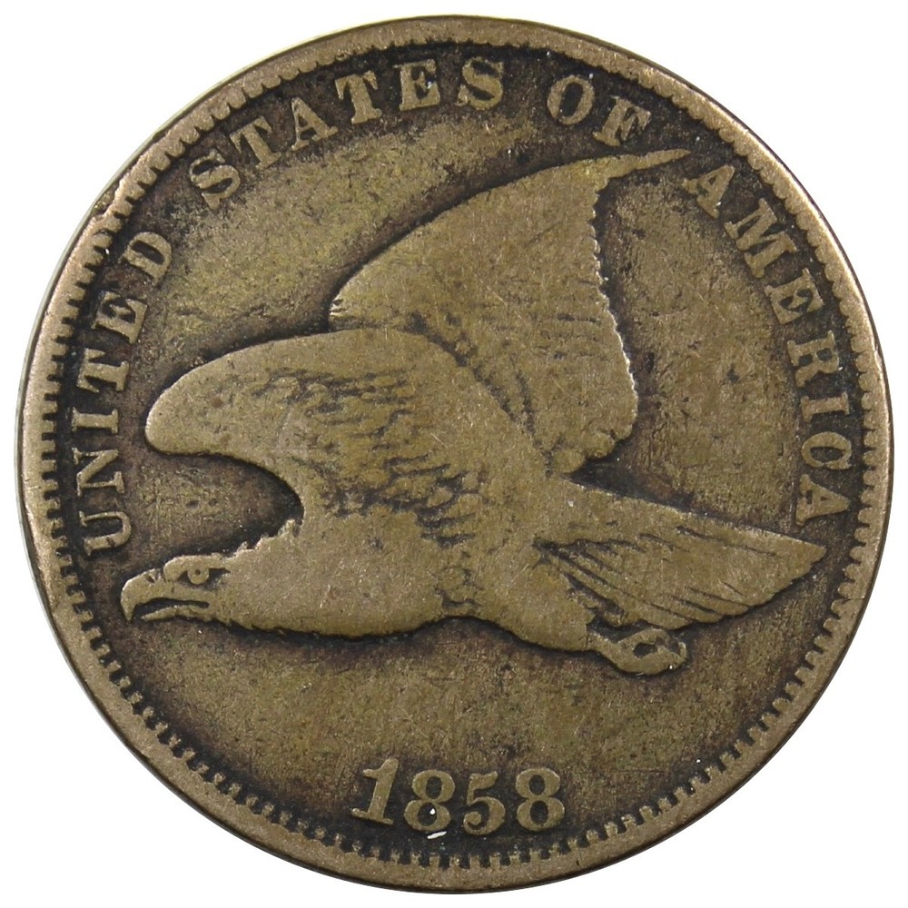 1858 Small Letters Flying Eagle Cent F+ FINE A1959