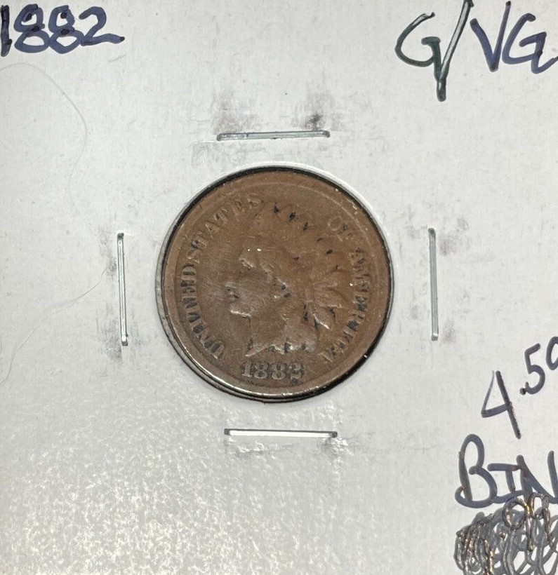 1882 INDIAN HEAD CENT ~ GOOD/VG ~NICE COIN~