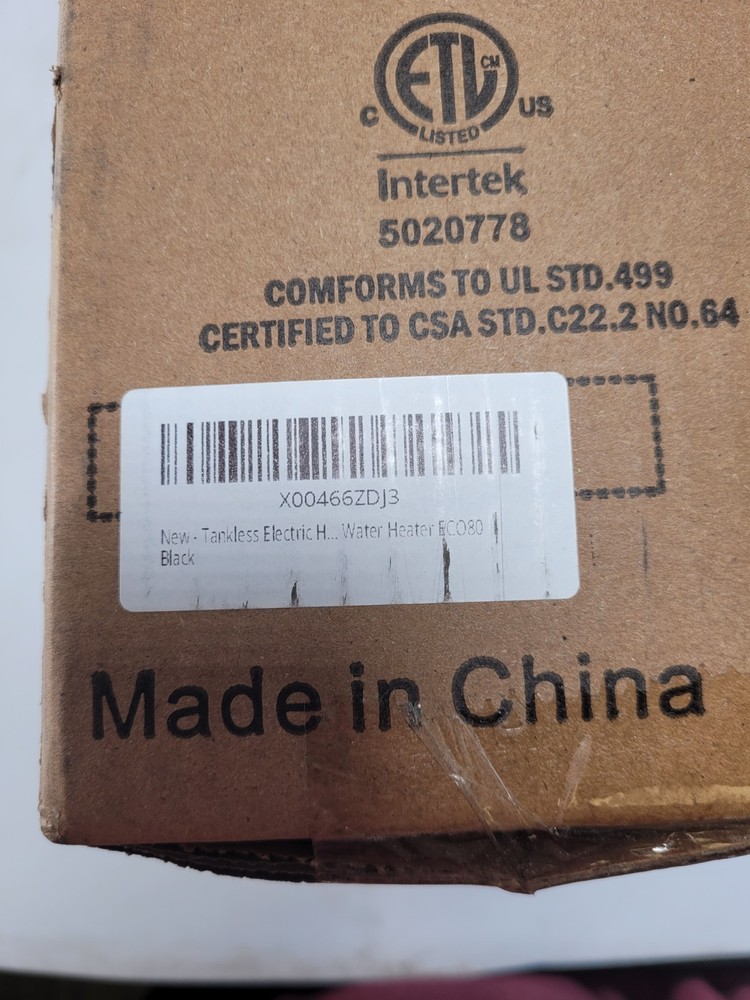 Ecotouch Electric Tank less Water Heater Model EC080S Double Pole