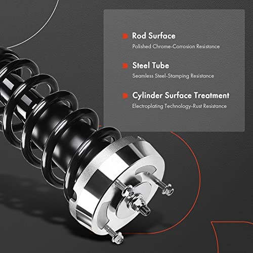 Front Pair (2) Complete Strut & Coil Spring Assembly Compatible with BMW X5