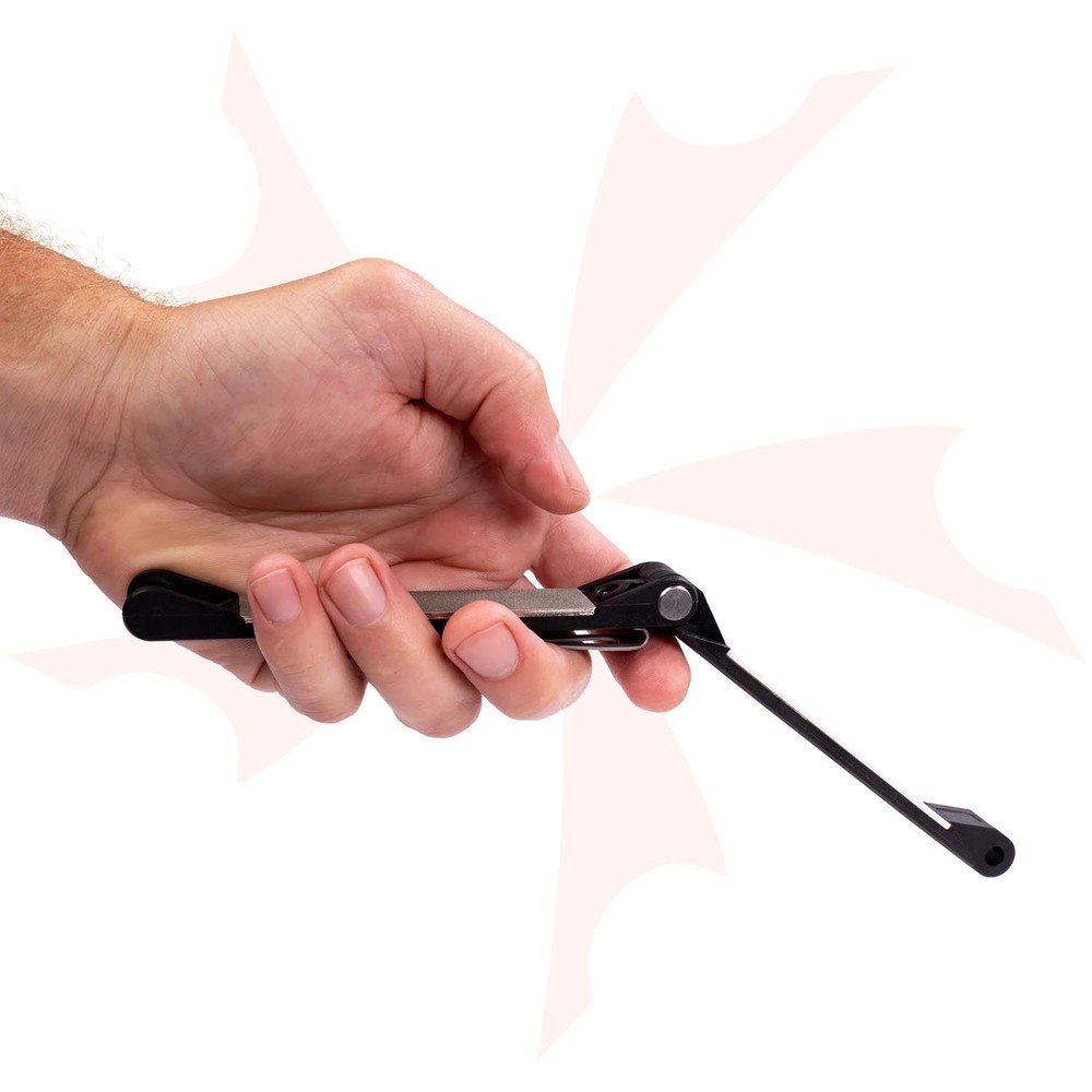 Work Sharp Folding Field Sharpener, 400 Grit and Ceramic Plates, Pocket Clip