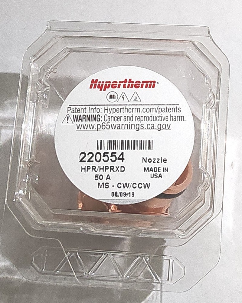 Hypertherm 220554 MS-CW/CCW HPR/HPR XD Nozzle 50A