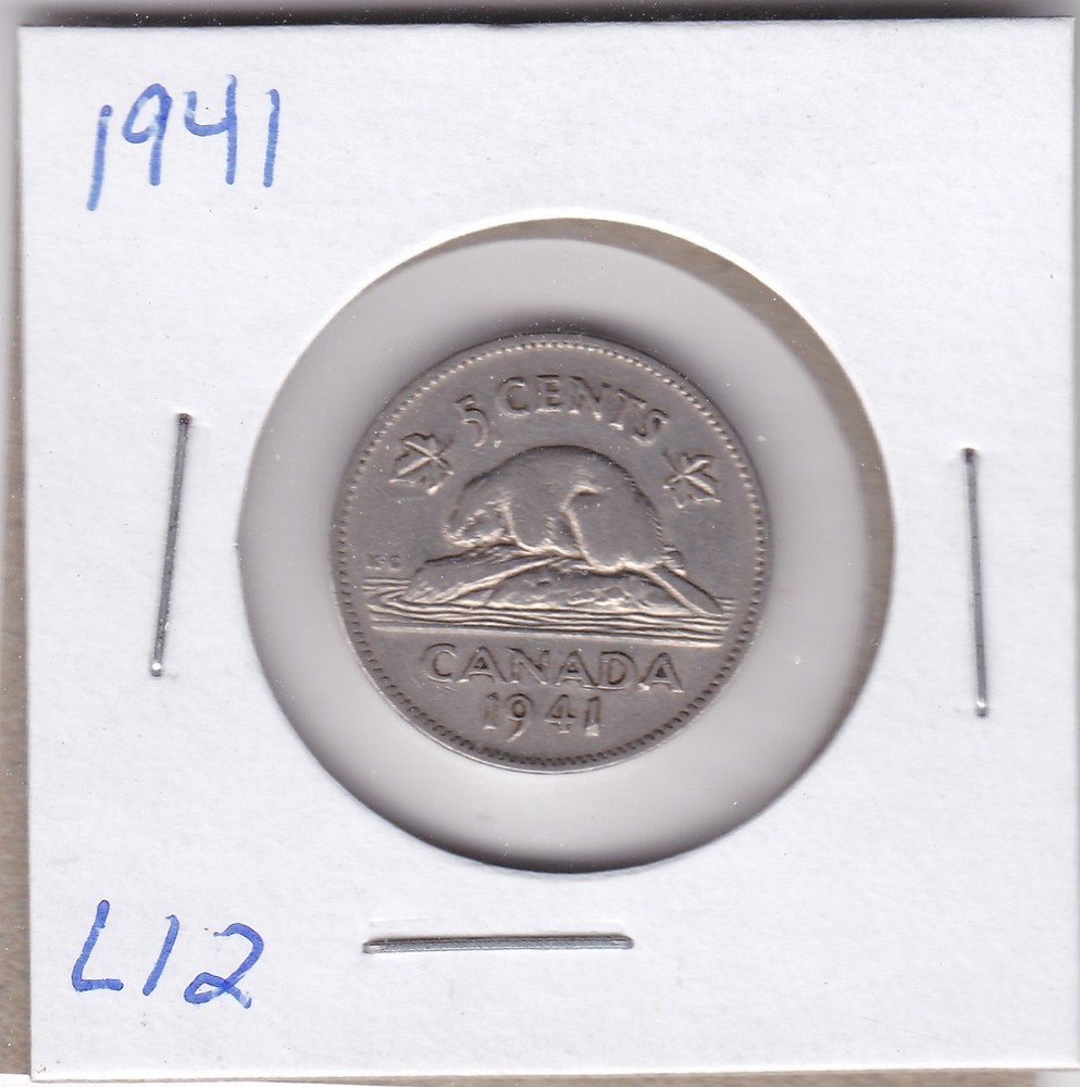 1941 Canada 5 Cents L12