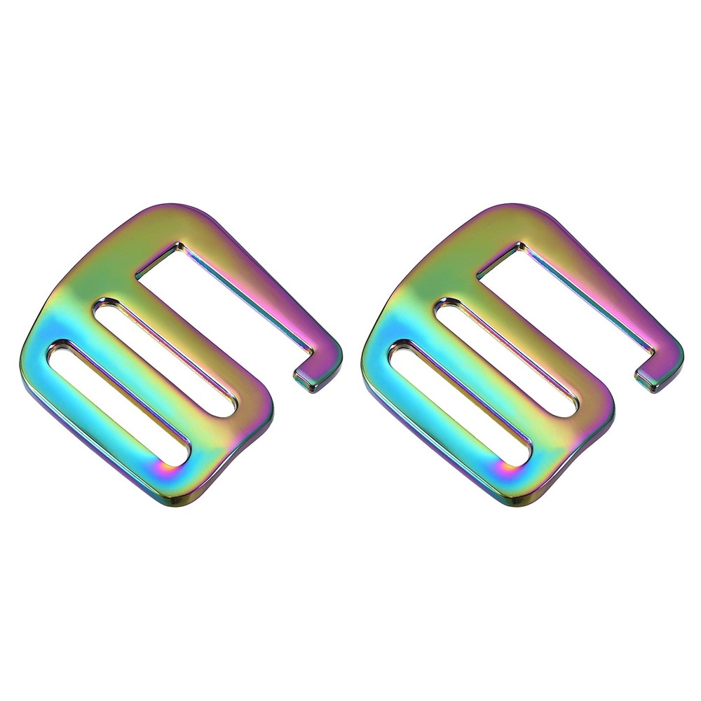 0.98" Webbing Release G Hook Buckle Adjuster for Backpack Strap, 2Pcs Multicolor