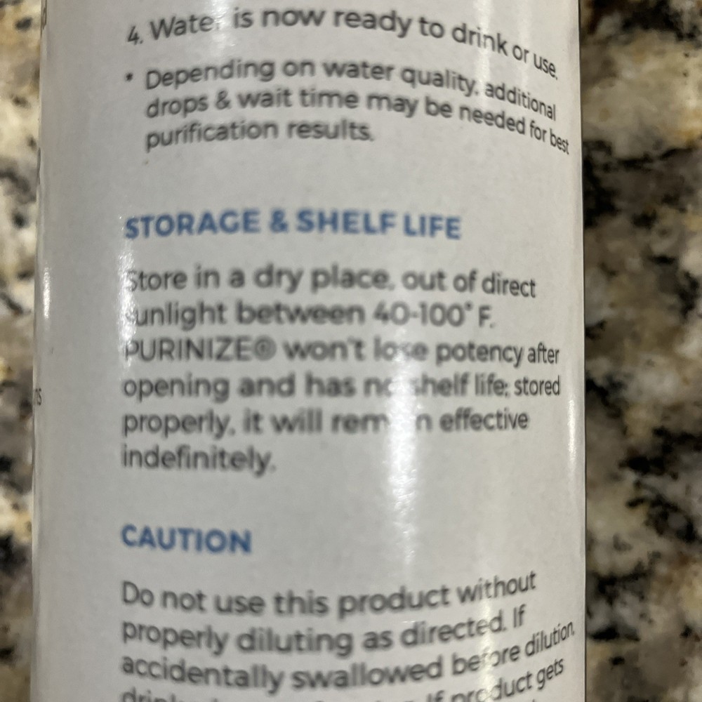 PURINIZE® WATER PURIFIER DROPS 8 OZ.