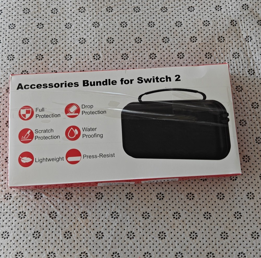 Switch 2 Accessories Bundle Console Case Screen Protector Thumb Grips Waterproof
