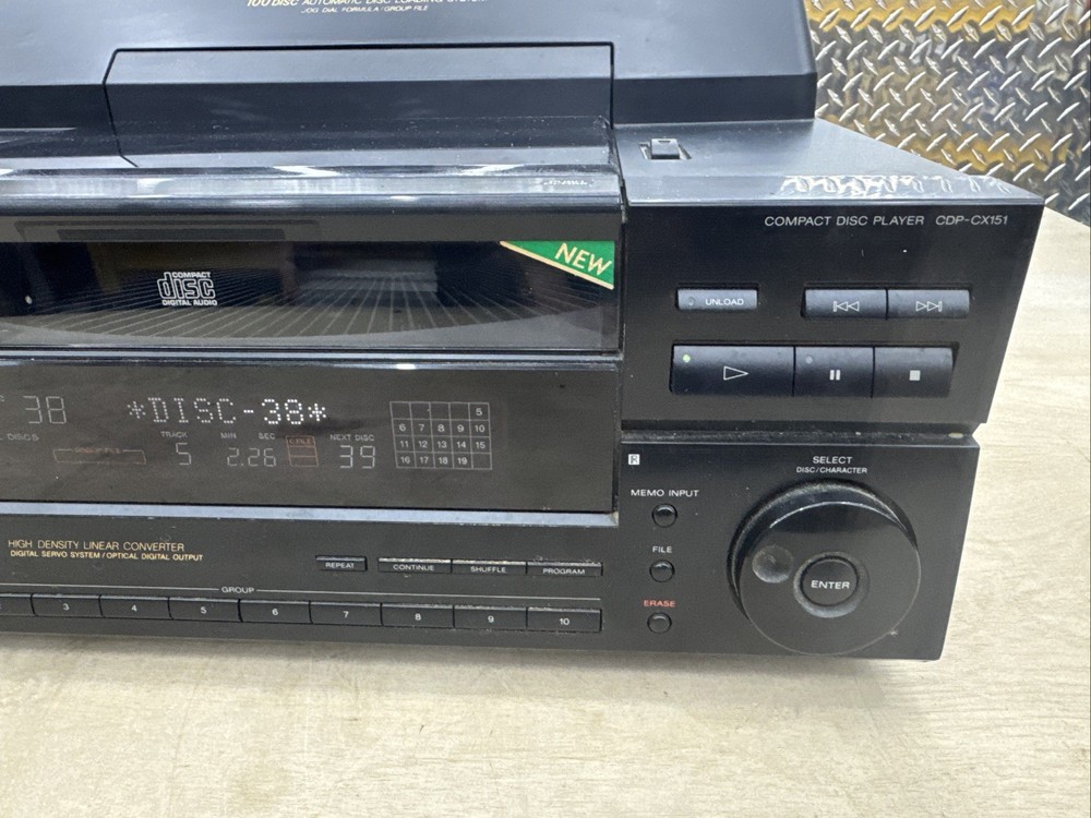SONY MODEL CDP-CX151 CD PLAYER 100 DISC, Nice!