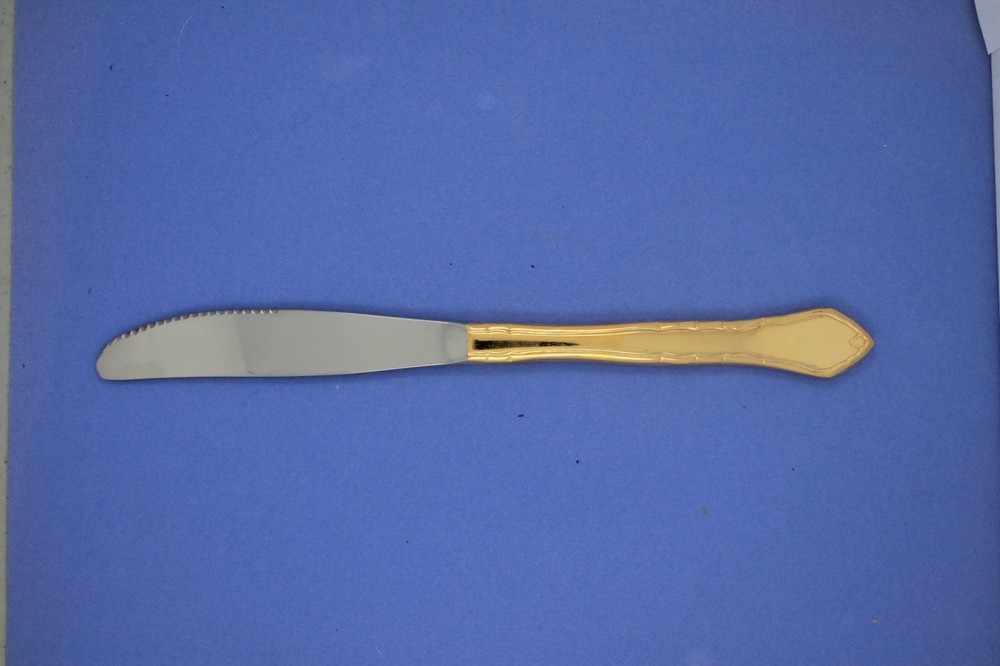 Towle Golden Dorchester Flatware Pattern Modern Solid Knife 8 5/8" Gold Plate