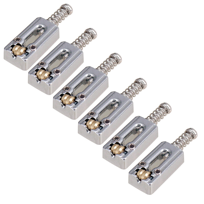 6Pack Upgrade Metal Roller Guitar Saddle Bridge String Saddles For E-Guitar E
